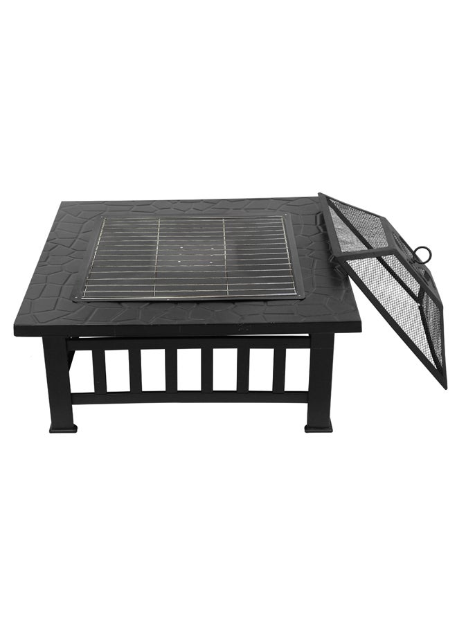 AL SANIDI Wood stove for heating, Outdoor wood burning stove, Black, Size81*81*34Cm  - Image 1