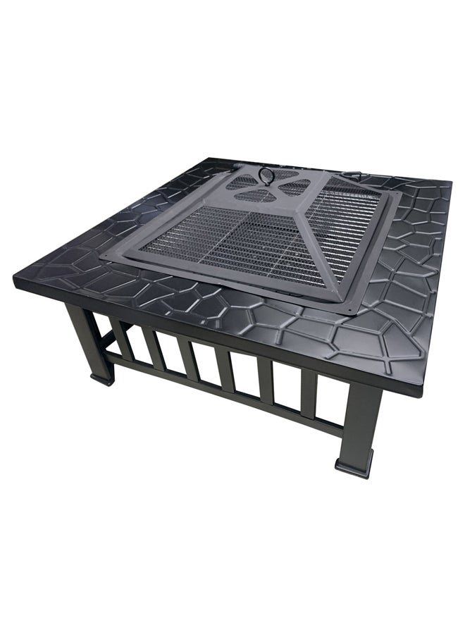 AL SANIDI Wood stove for heating, Outdoor wood burning stove, Black, Size81*81*34Cm  - Image 2