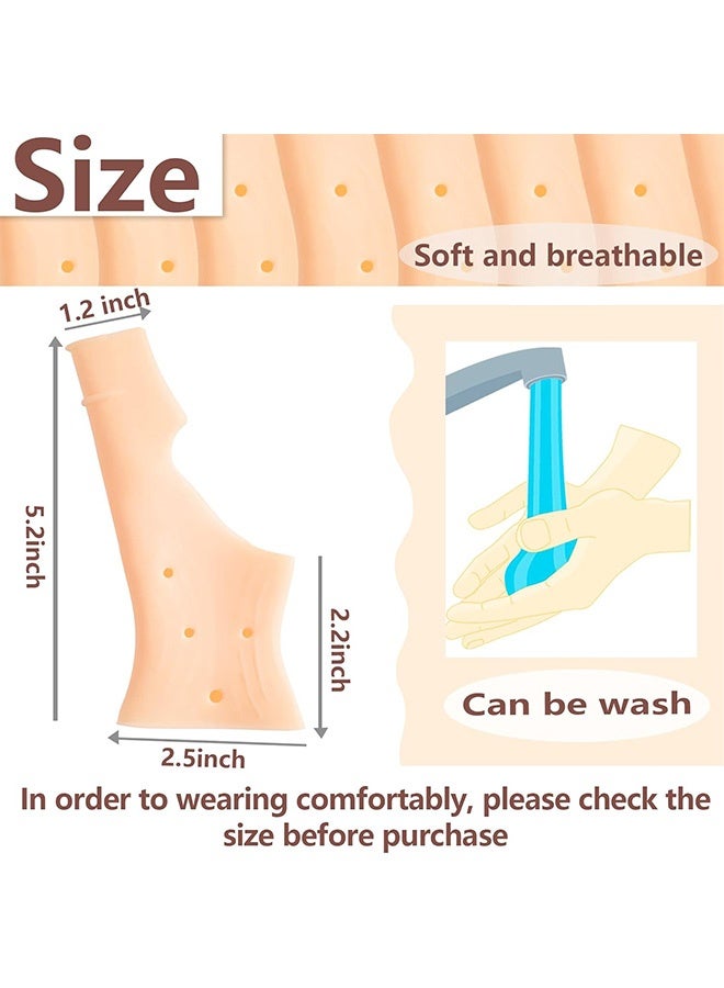 Quantum 2 PCS Gel Wrist Support Brace Sleeves, Waterproof Elastic Silicone Wrist Hand Thumb Gloves, Unisex Wrist Hand Thumb Gloves Prevent Pain and Numbness on Wrist and Thumb Joints - Image 2