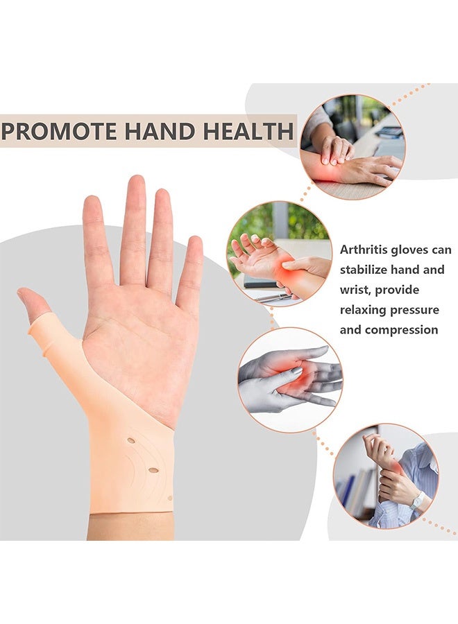 Quantum 2 PCS Gel Wrist Support Brace Sleeves, Waterproof Elastic Silicone Wrist Hand Thumb Gloves, Unisex Wrist Hand Thumb Gloves Prevent Pain and Numbness on Wrist and Thumb Joints - Image 5