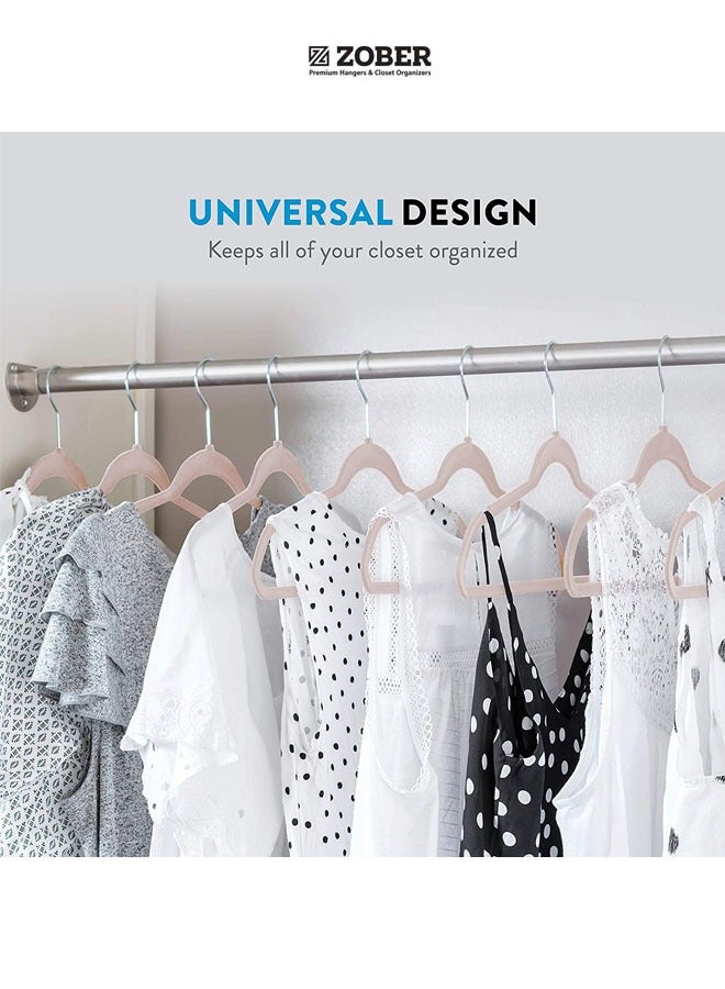 ZOBER Nonslip Velvet Hangers, Shirt Hangers, Ultrathin Space-Saving  - Image 2
