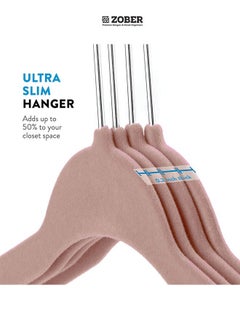 ZOBER Nonslip Velvet Hangers, Shirt Hangers, Ultrathin Space-Saving  - Image 3