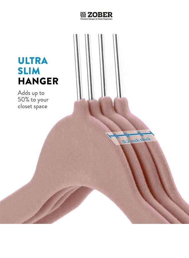 ZOBER Nonslip Velvet Hangers, Shirt Hangers, Ultrathin Space-Saving  - Image 3