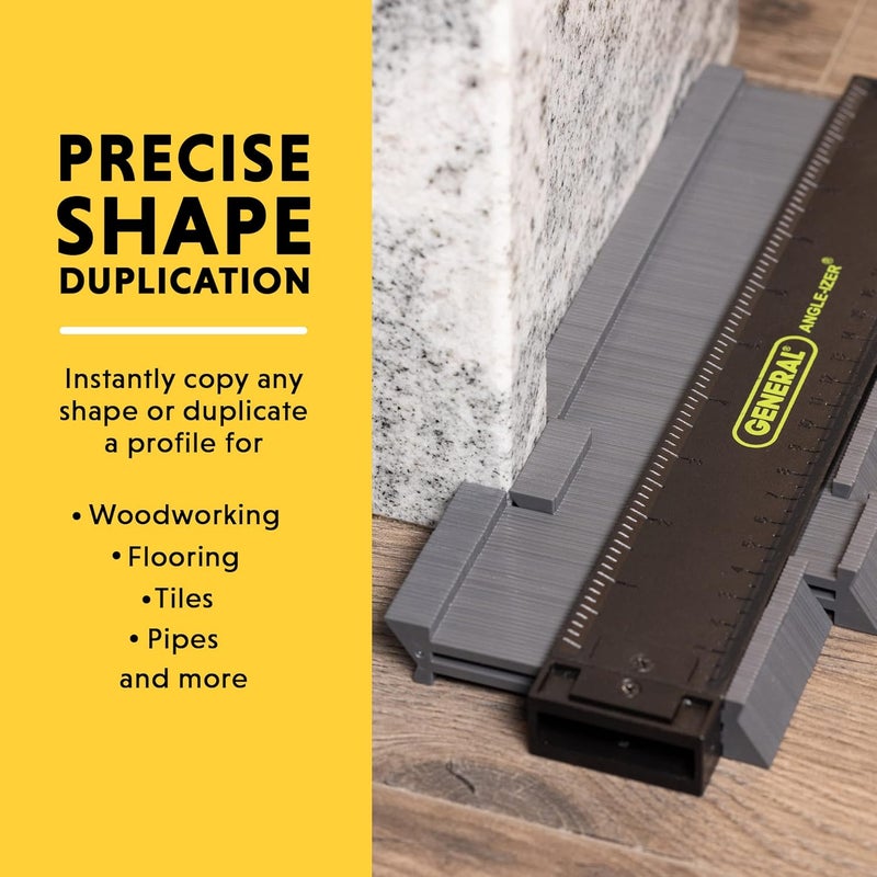 General Tools 10-Inch Contour Gauge 833 - Precision Angle Finder Tool for Home Improvement - Image 2