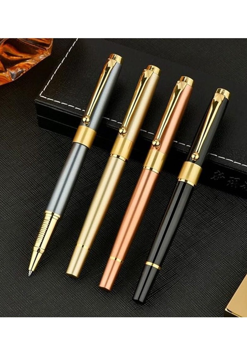 Tanyaz Ballpoint Pen Black Refill,Luxury Metal Ball Point Pen with 2 Refills Black Ink Pen Smooth Writing Rollerball Pen Gift for Professional Executive,Office,Nice BallPens Classy Gift Box  - Image 4