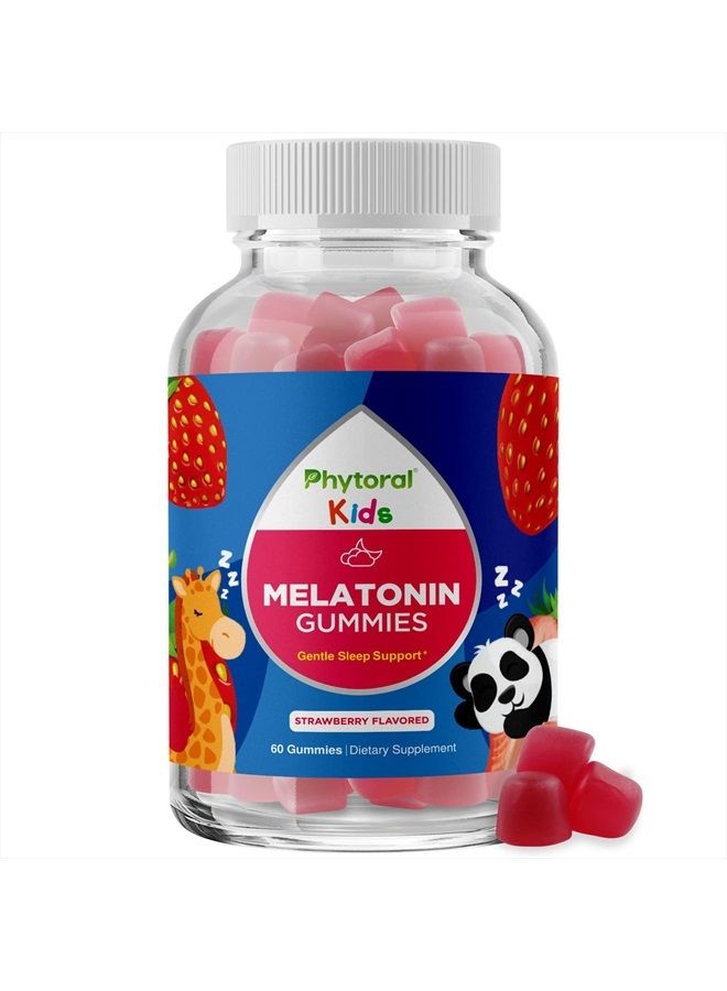 Phytoral Kids Melatonin 1mg Gummy Vitamins - Pure Melatonin Gummies for Kids and Mood Support - Children's Vitamins Gummy Melatonin for Kids Deep Sleep Supplement - Kids Melatonin Gummies 1mg - Image 1