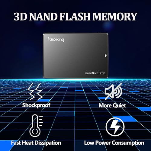 fanxiang فانشيانغ S101 128GB SSD SATA III 6Gb/s 2.5" محرك أقراص الحالة الصلبة الداخلي، سرعة قراءة تصل إلى 550MB/sec، متوافق مع أجهزة الكمبيوتر المحمولة وأجهزة الكمبيوتر المكتبية (أسود) - Image 2