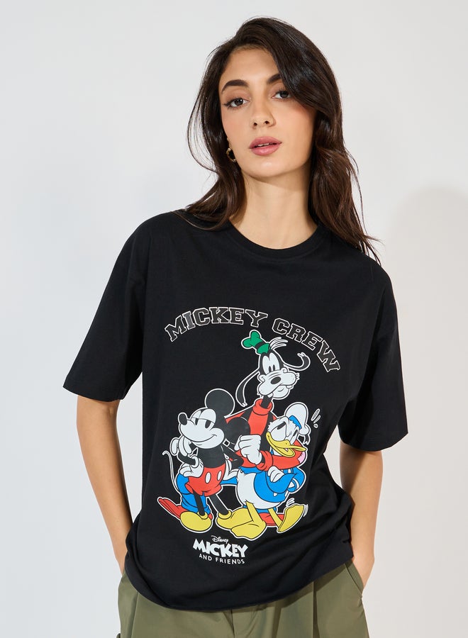 Styli Styli Mickey and Friends Graphic Short Sleeve Oversized T-Shirt - Image 1