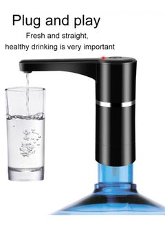 JIHAM Automatic Water Dispenser Pump - USB Rechargeable, Easy to Install, Fits Most Bottles, One-Touch Operation, Portable, Ideal for Home, Office, and Camping, Efficient Water Dispensing  - Image 3