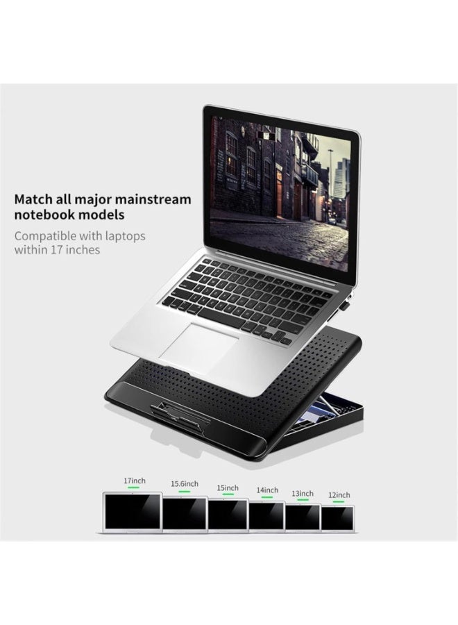 Gaming Laptop Cooling Pad, Silent Low Noise Turbo Fan, Adjustable Stand with USB Ports - Image 5