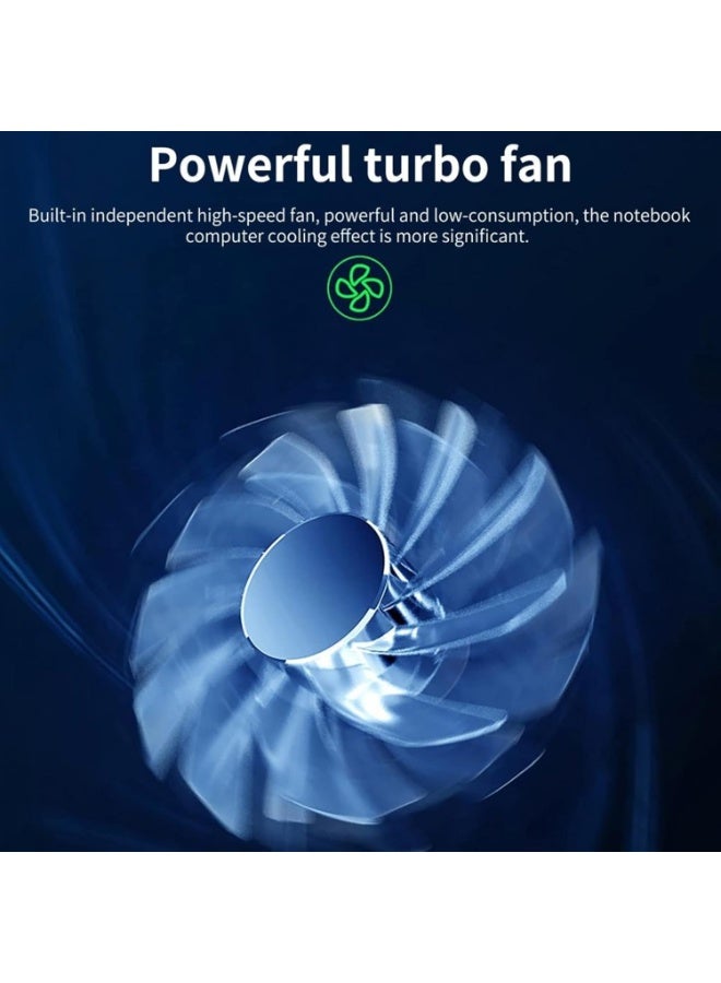 Gaming Laptop Cooling Pad, Silent Low Noise Turbo Fan, Adjustable Stand with USB Ports - Image 3