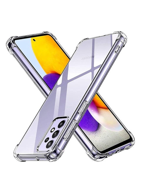 Case Compatible with Samsung Galaxy A72 Soft TPU Clear Case with Flexible Scratch Resistant Silicone Cover for Camera Protection Clear TPU Cover - Clear