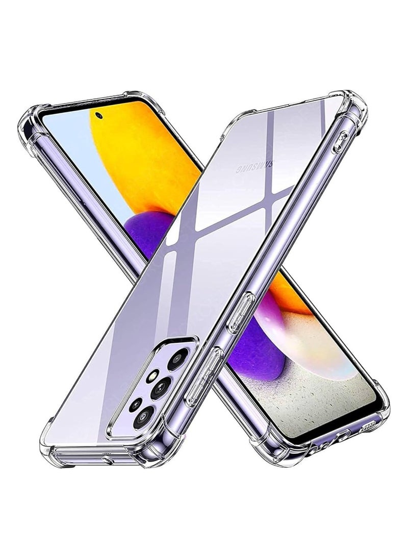 Generic - Case Compatible with Samsung Galaxy A72 Soft TPU Clear Case with Flexible Scratch Resistant Silicone Cover for Camera Protection Clear TPU Cover - Clear - Image 1