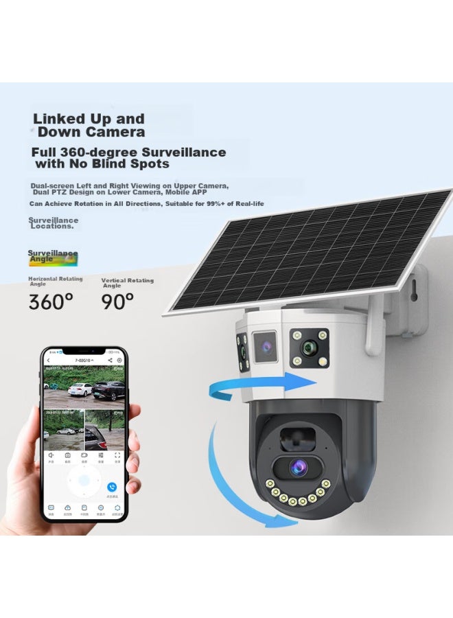 Lenovo 4G Solar-Powered Outdoor Camera, Lifetime Free Data Plan, No Network Cable Required, Battery-Free Surveillance Monitor, Home Use, 360-Degree Coverage, Night Vision, Panoramic Full-Color Tracking - Image 3