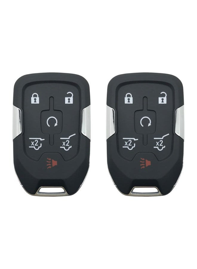 قطعتان من غطاء مفتاح التحكم عن بُعد (Key Fob) - غطاء بديل متوافق مع سيارات Chevy Suburban وTahoe (موديلات 2015-2020) وGMC Yukon - غلاف مفتاح ذكي للفتح بدون مفتاح - Image 1