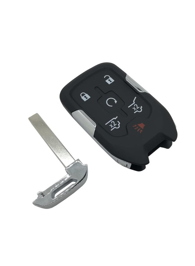قطعتان من غطاء مفتاح التحكم عن بُعد (Key Fob) - غطاء بديل متوافق مع سيارات Chevy Suburban وTahoe (موديلات 2015-2020) وGMC Yukon - غلاف مفتاح ذكي للفتح بدون مفتاح - Image 3