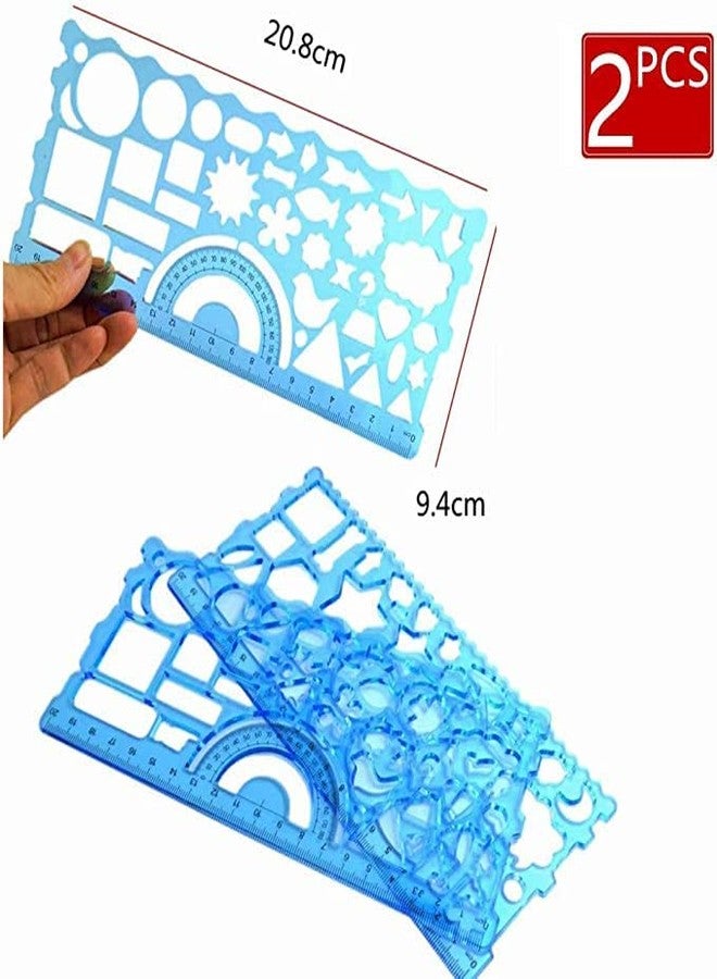 Royals Kids Design Stencil Set Pack of 6 | Birthday Return Gifts for Kids | Spirograph Drawing Rulers Art Set for Children | Creative Educational Drawing Tools for School | Fun Learning Activity Kit - Image 2
