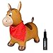 Waddle Bouncy Animal Hopper Inflatable Hopping Animals Indoors and Outdoors Fun Pump Included Riding Toys for Boys and Girls Ages 2 Years and Up Brown Horse - Image 2