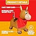 Waddle Bouncy Animal Hopper Inflatable Hopping Animals Indoors and Outdoors Fun Pump Included Riding Toys for Boys and Girls Ages 2 Years and Up Brown Horse - Image 4