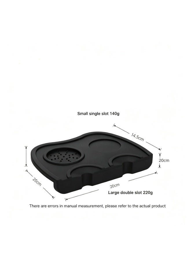 Espresso Coffee Tamper Mat Black 21x15cm，Coffee Tamper Mat (Corner/Edge Style) – Non-Slip Silicone Mat For Espresso Bar Countertop - Image 2