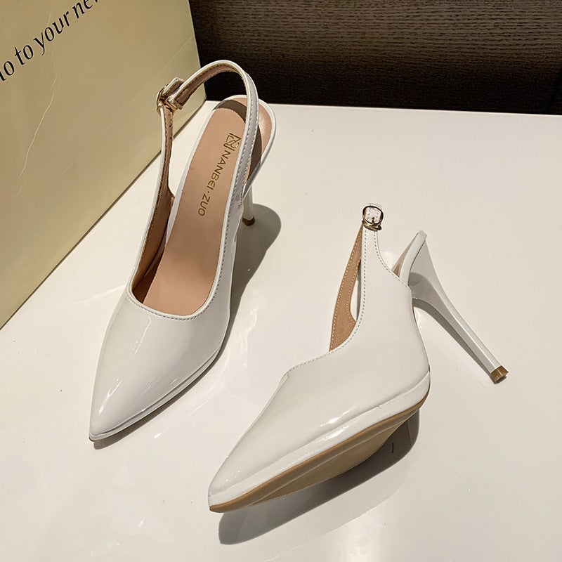 Korean Style High Heels And Stiletto Heels Summer Fashion Temperament Pointed Toe Strap Sandals Toe Shoes - Image 1