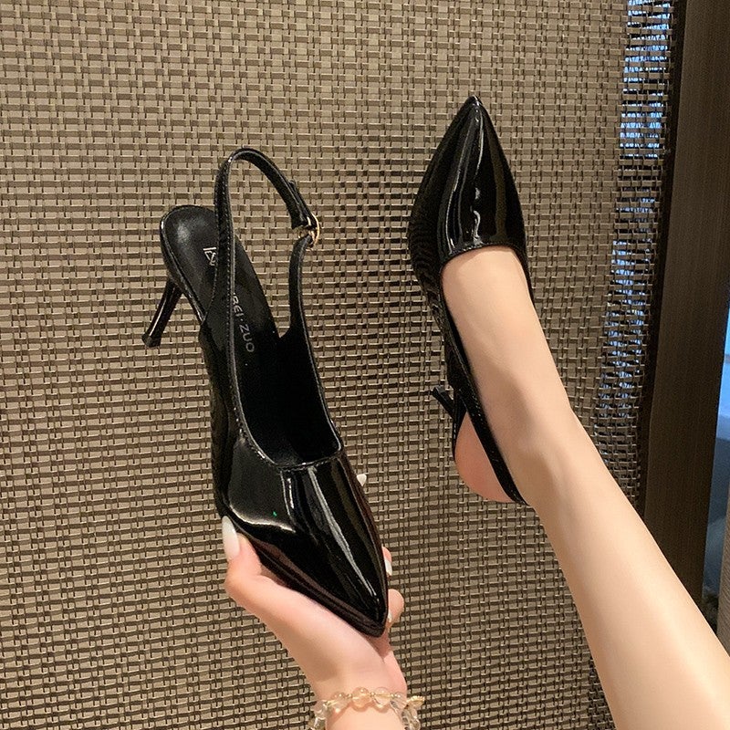 Korean Style High Heels And Stiletto Heels Summer Fashion Temperament Pointed Toe Strap Sandals Toe Shoes - Image 5