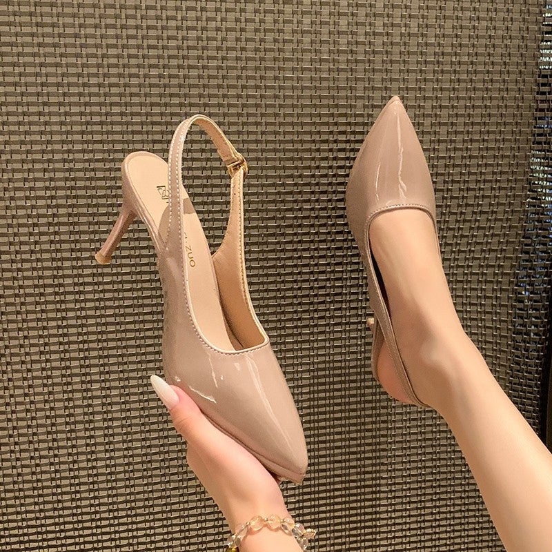 Korean Style High Heels And Stiletto Heels Summer Fashion Temperament Pointed Toe Strap Sandals Toe Shoes - Image 4