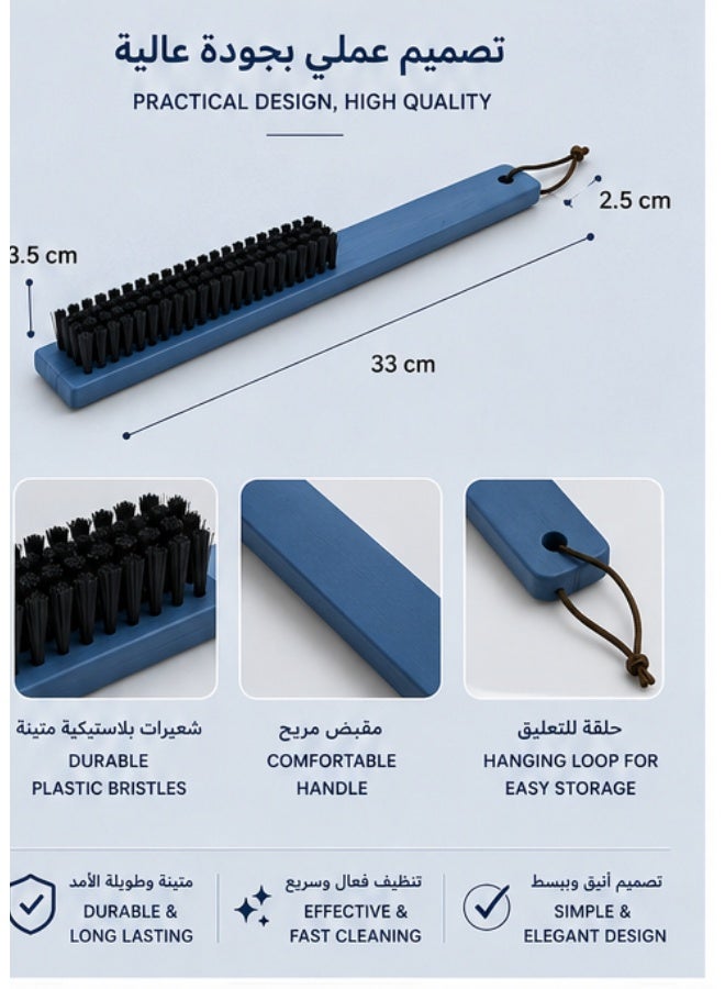 فرشاة تنظيف الملابس الاحترافية بشعيرات قوية ومقبض مريح – فرشاة إزالة الوبر والغبار وشعر الحيوانات للملابس والبدل والمعاطف والأثاث والمفروشات - Image 4