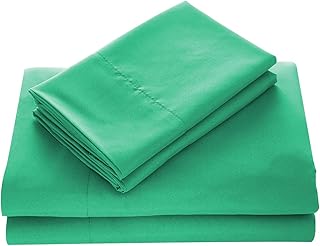 WAVVA Bedding Luxury 4-Pcs Bed Sheets Set- 1800 Deep Pocket, Wrinkle & Fade Resistant (Full, Sea Green) - Image 1