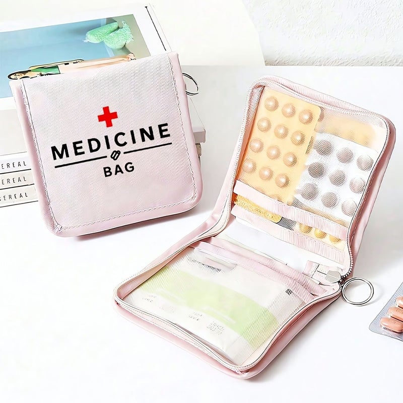 Small Compact Style 4 Fabric Medicine Bag For First Aid Travel Home - Image 4