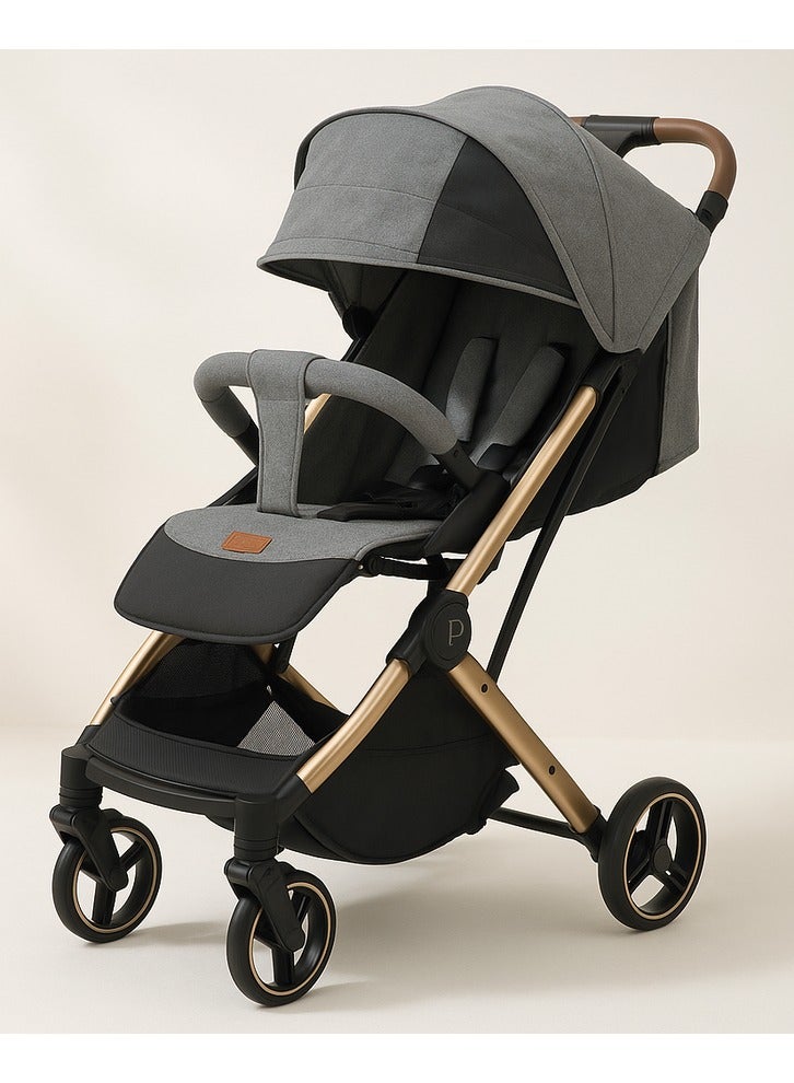 POPYPAPA Baby Stroller easy to fold POPYPAPA C9 GRAY - Image 2