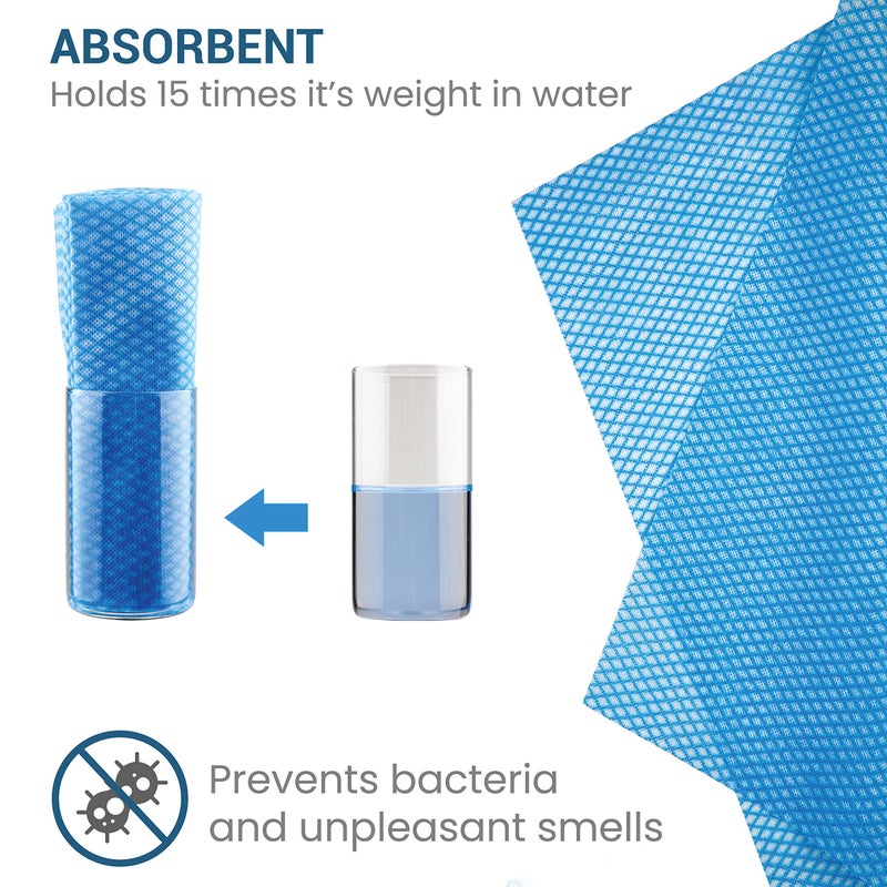 SCRUBIT Reusable Cleaning Wipes, Handy Wipes for Kitchen and Office - Dish Cloths for Washing Dishes - Multi Purpose Disposable Cleaning Towels (12 x 20 in) 72 Pack (Blue) - Image 4