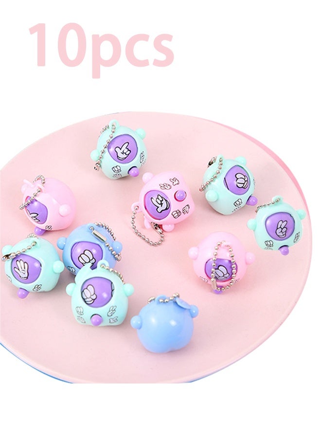 Rock Paper Scissors Dynamite Backpack Buddy Toy (Set of 10) - Egg Shaped Mini Backpack Keychain Toy - Image 1