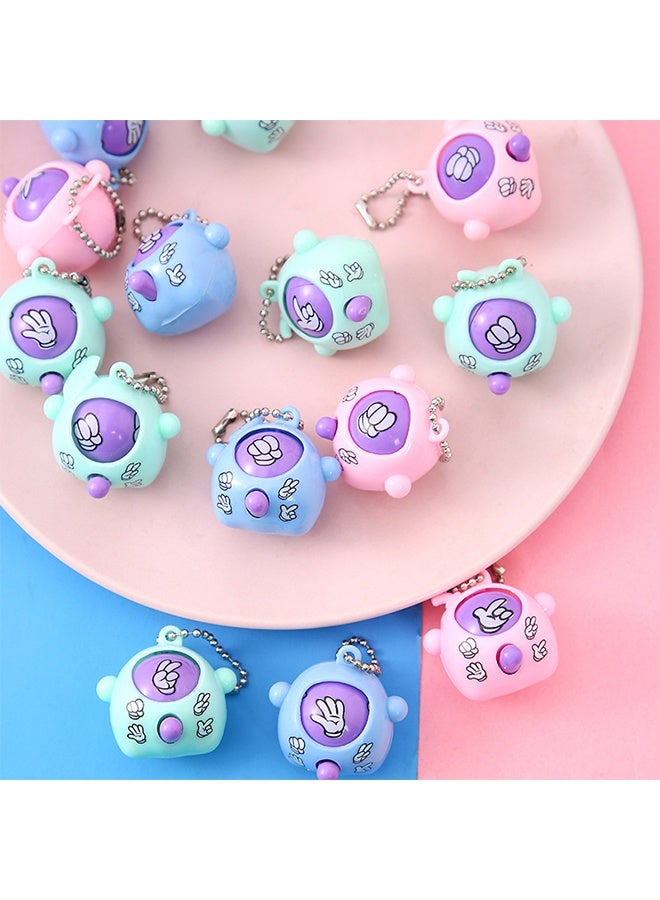 Rock Paper Scissors Dynamite Backpack Buddy Toy (Set of 10) - Egg Shaped Mini Backpack Keychain Toy - Image 3