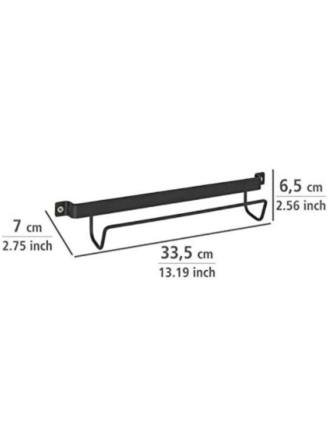 Wenko WENKO Ladder Holder Wall Holder For Ladders, Painted Metal, 33.5 X 6.5 X 7 Cm, Black, One Size - Image 4