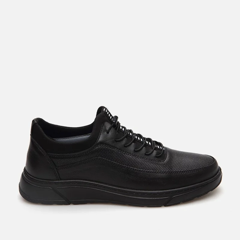 Hotiç 02AYH286730A100 GENUINE Leather Black Men's Sports Shoes