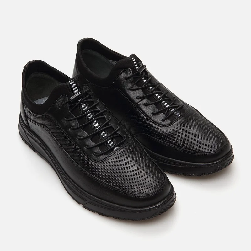 Hotiç 02AYH286730A100 GENUINE Leather Black Men's Sports Shoes
