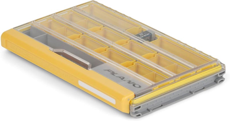 PLANO EDGE 3600 Terminal Tackle Storage, Gray and Yellow, Includes 10 Hook Retainers, Rustrictor Rust-Resistant Technology, Waterproof Premium Fishing Utility Box - Image 1