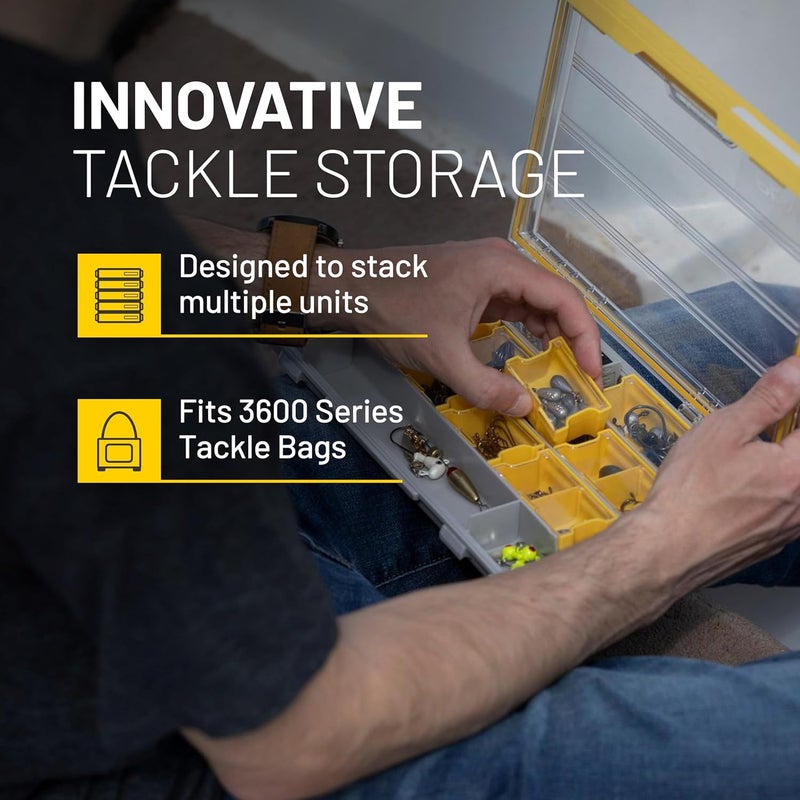 PLANO EDGE 3600 Terminal Tackle Storage, Gray and Yellow, Includes 10 Hook Retainers, Rustrictor Rust-Resistant Technology, Waterproof Premium Fishing Utility Box - Image 4