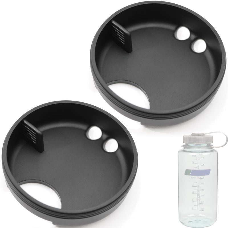 LUTQ 2-Pack Silicone Splashguard for Nalgene, Splashguard Lid for Nalgene Splash Guard 32 oz 53mm Wide Mouth Water Bottle Accessories, for All Wide-Necked Bottles with 53 mm Opening - Image 1