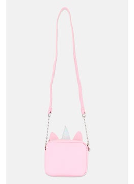 Miss Gwen's OMG Kids Girl Metallic Cross Body Bag 15 L x 12 H x 5 W cm, Pink  - Image 2