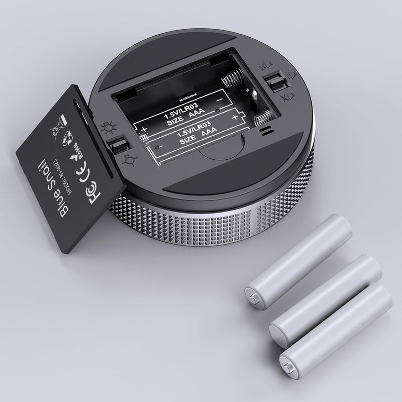 Blue Snail مؤقت مطبخ BlueSnail مع شاشة رقمية LED عرض ذكي Efficana للمنزل والفصل الدراسي والصالة الرياضية والمكتب، مؤقت إنتاجية قابل للتعديل في الحجم والسطوع (فضي) - Image 3