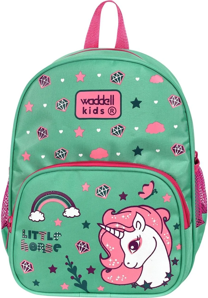 Waddell Licensed Little Horse Patterned Water Green Kindergarten Nursery Preschool Children's Backpack