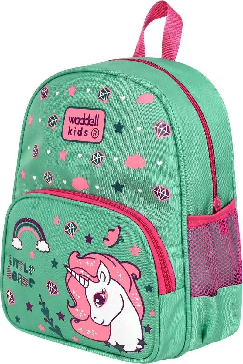 Waddell Licensed Little Horse Patterned Water Green Kindergarten Nursery Preschool Children's Backpack