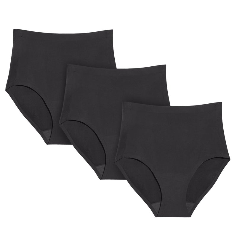 KNIX Super Leakproof High Rise Underwear - Period Underwear for Women - Machine Washable, Reusable - Black, Large (3 Pack) - Image 1