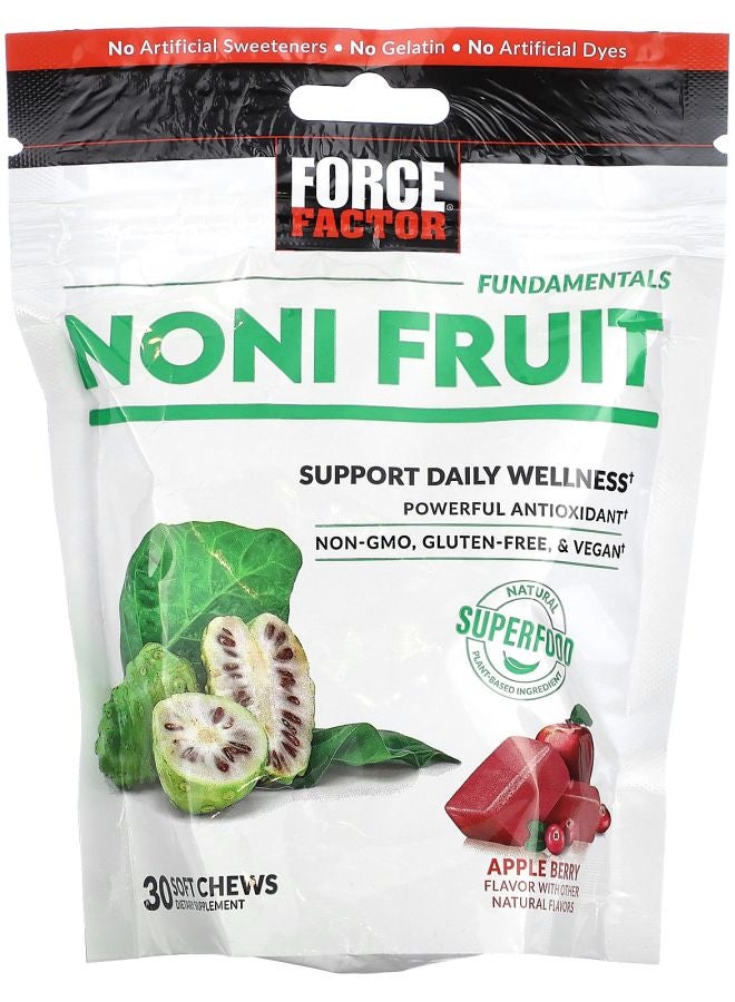 Force Factor Fundamentals Noni Fruit Apple Berry 30 Soft Chews
