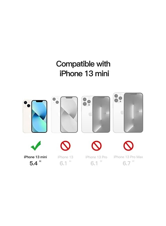 جي تيك حافظة مغناطيسية لهاتف iPhone 13 mini مقاس 5.4 بوصة متوافقة مع الشحن اللاسلكي MagSafe، غطاء ممتص للصدمات للهاتف، ظهر شفاف مضاد للخدش (شفاف) - Image 2