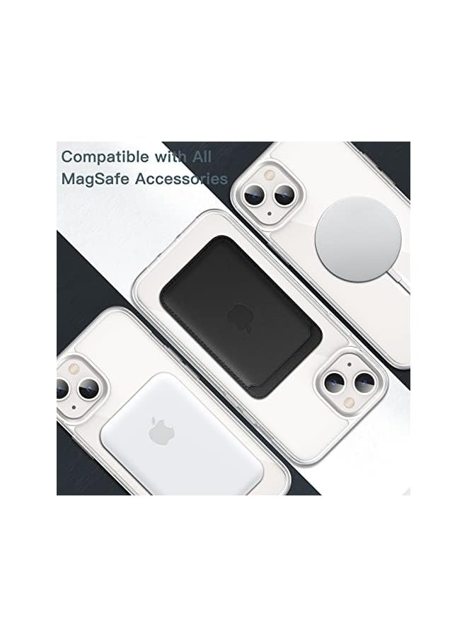 جي تيك حافظة مغناطيسية لهاتف iPhone 13 mini مقاس 5.4 بوصة متوافقة مع الشحن اللاسلكي MagSafe، غطاء ممتص للصدمات للهاتف، ظهر شفاف مضاد للخدش (شفاف) - Image 4