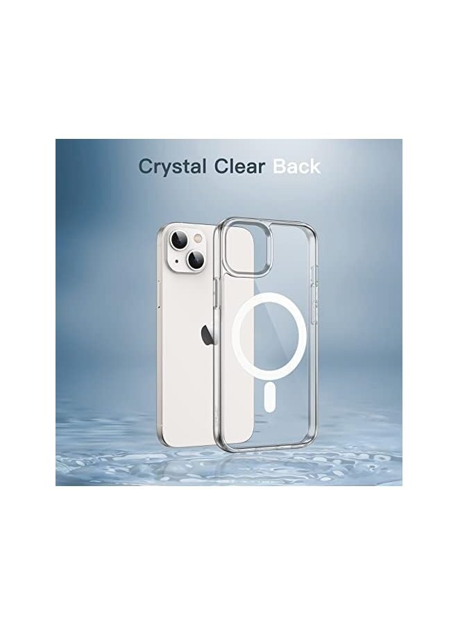 جي تيك حافظة مغناطيسية لهاتف iPhone 13 mini مقاس 5.4 بوصة متوافقة مع الشحن اللاسلكي MagSafe، غطاء ممتص للصدمات للهاتف، ظهر شفاف مضاد للخدش (شفاف) - Image 5