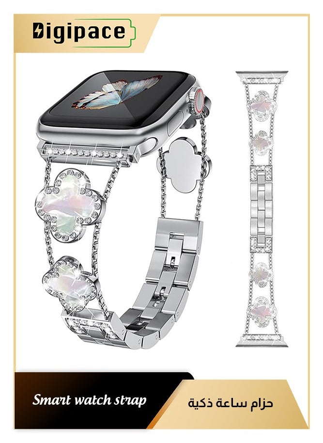Generic - Smartwatch Strap ,Sparkling Diamond Metal Band  for Apple Watch Series 9/8/7/6/5/4/3/2/1SE/Ultra ， Fits Women's Sizes 38mm 40mm 41mm 42mm 44mm 45mm 49mm - Image 1